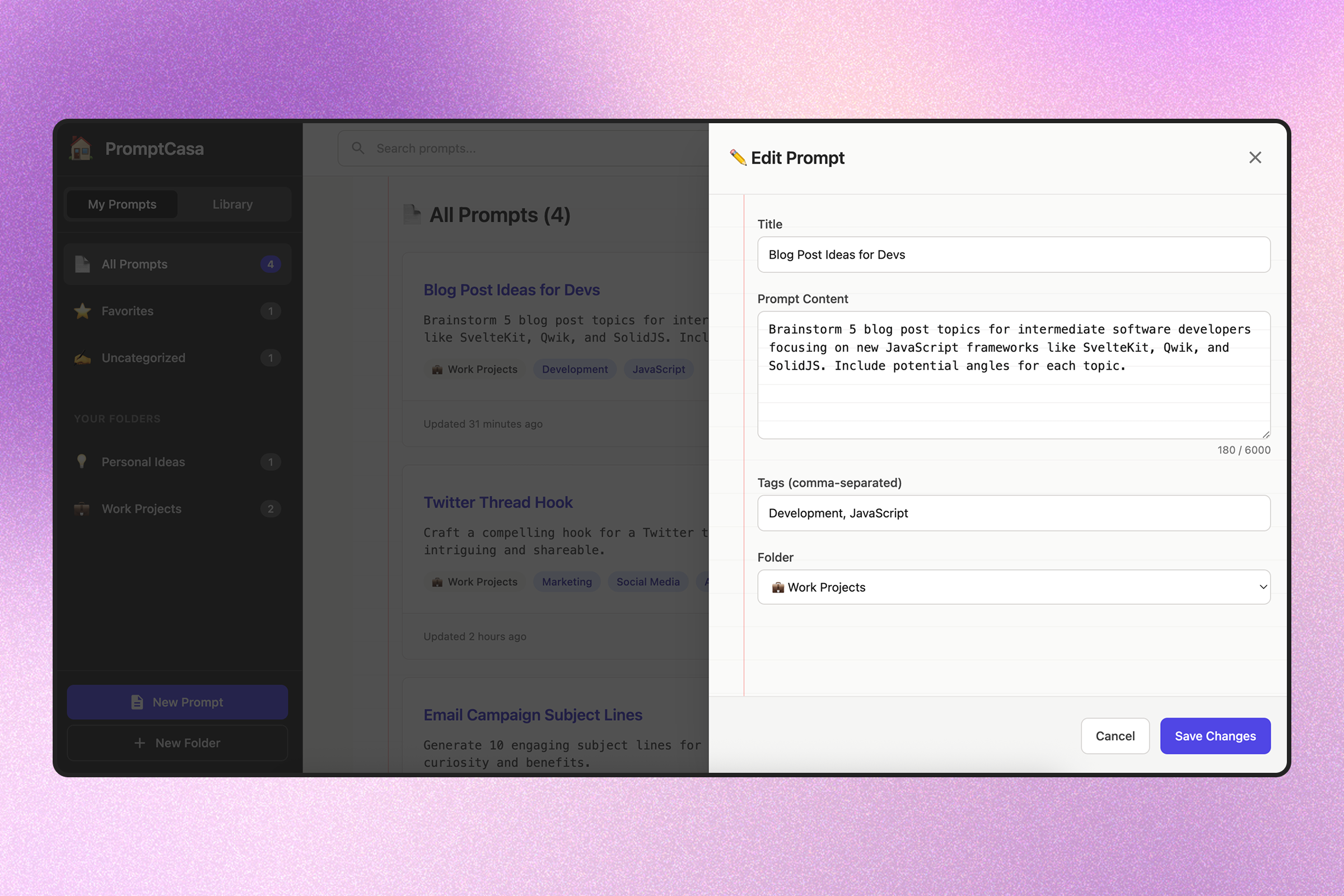 PromptCasa screenshot 2
