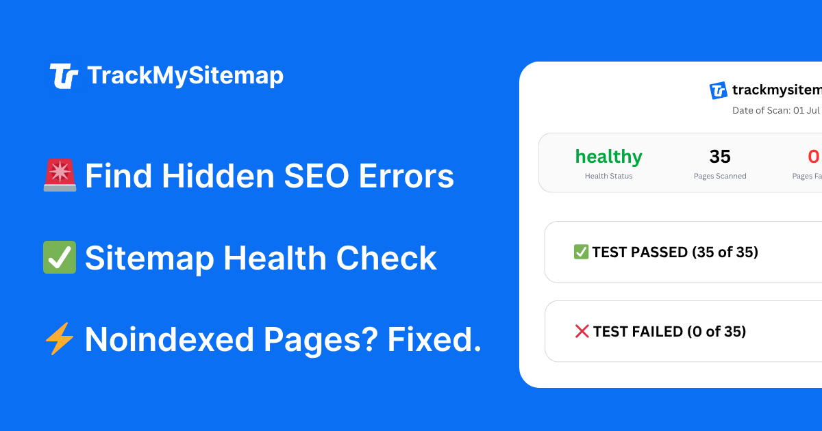 TrackMySitemap screenshot 1