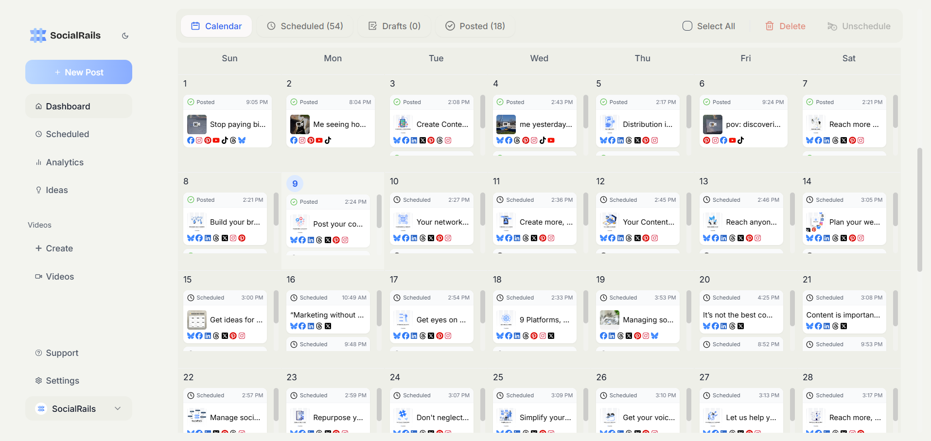SocialRails screenshot 2