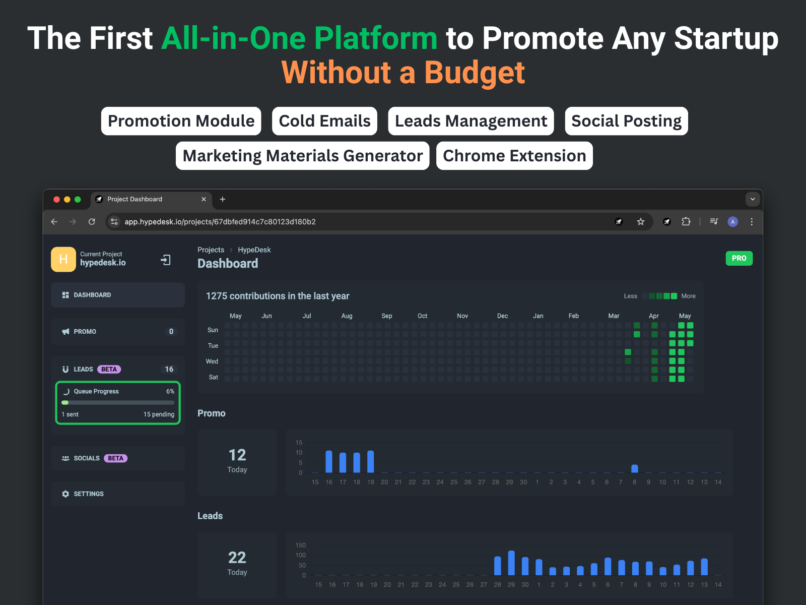 HypeDesk screenshot 1