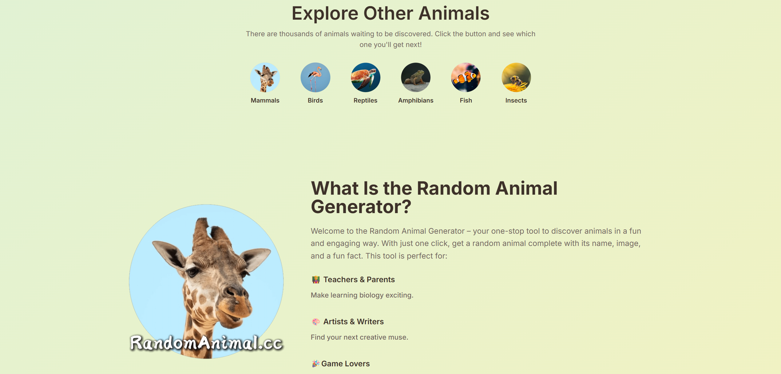 Random Animal Generator screenshot 1