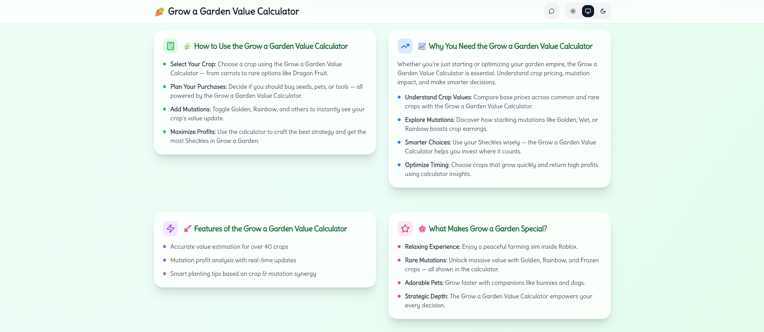 Grow a Garden Calculator screenshot 2