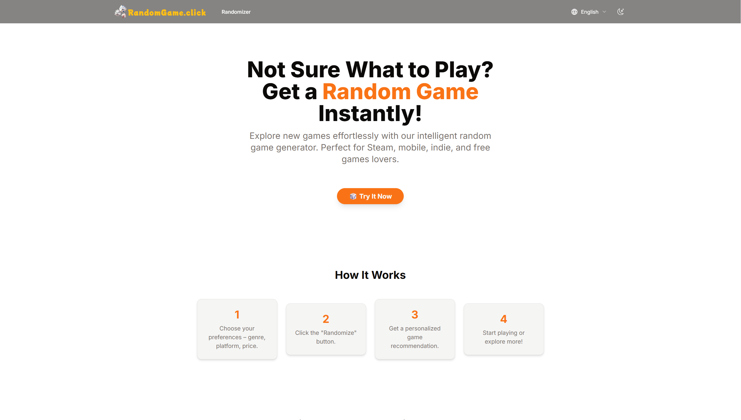 Random Game Generator screenshot 1