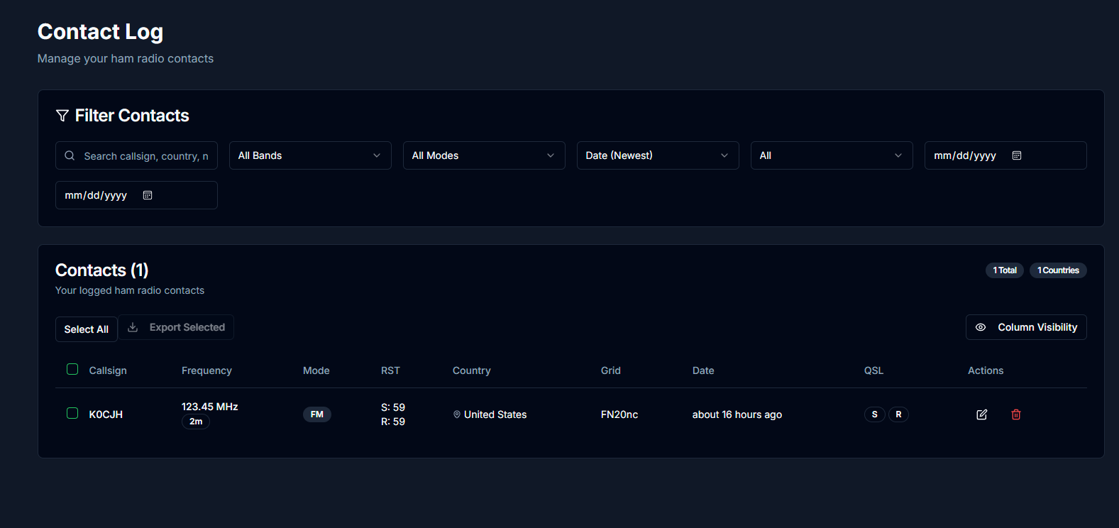 Hamlogs screenshot 3