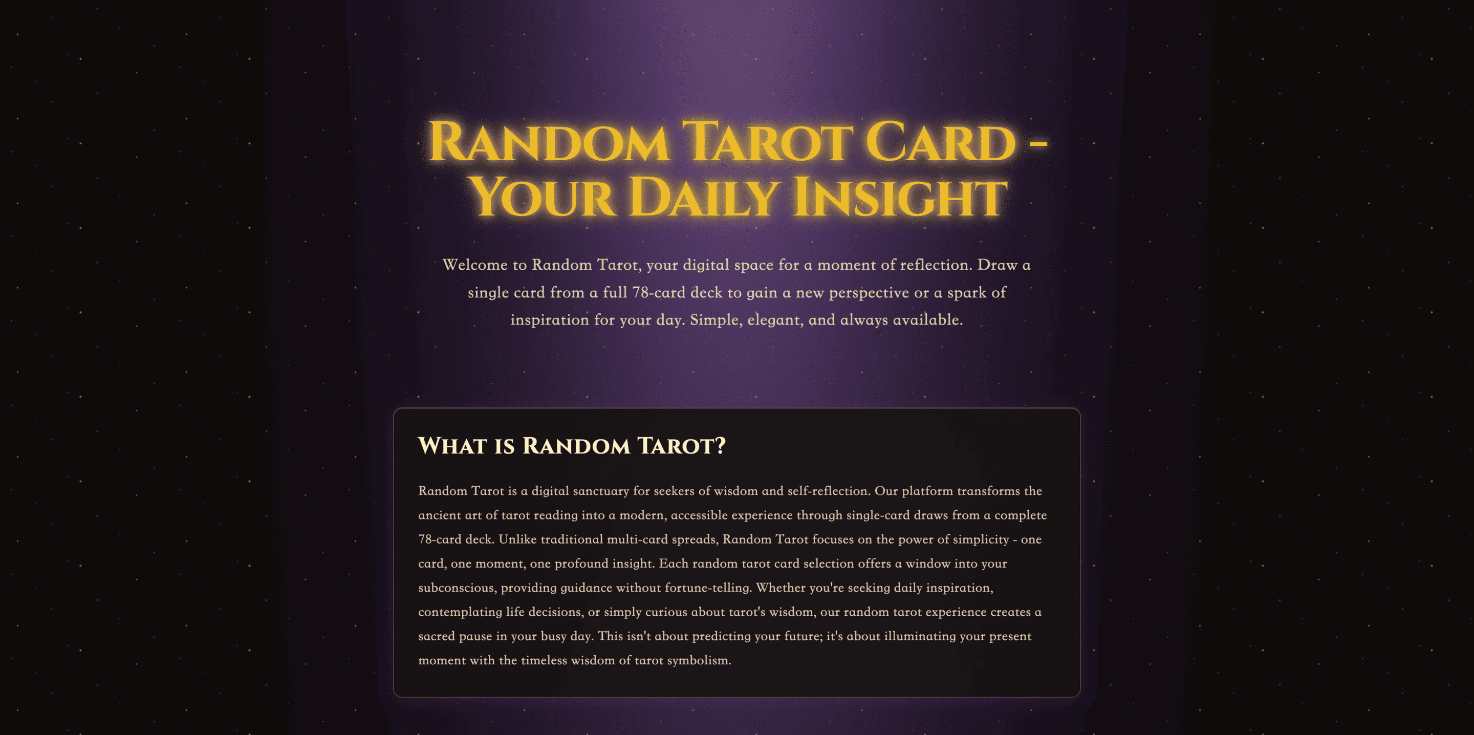 Random Tarot Card screenshot 3