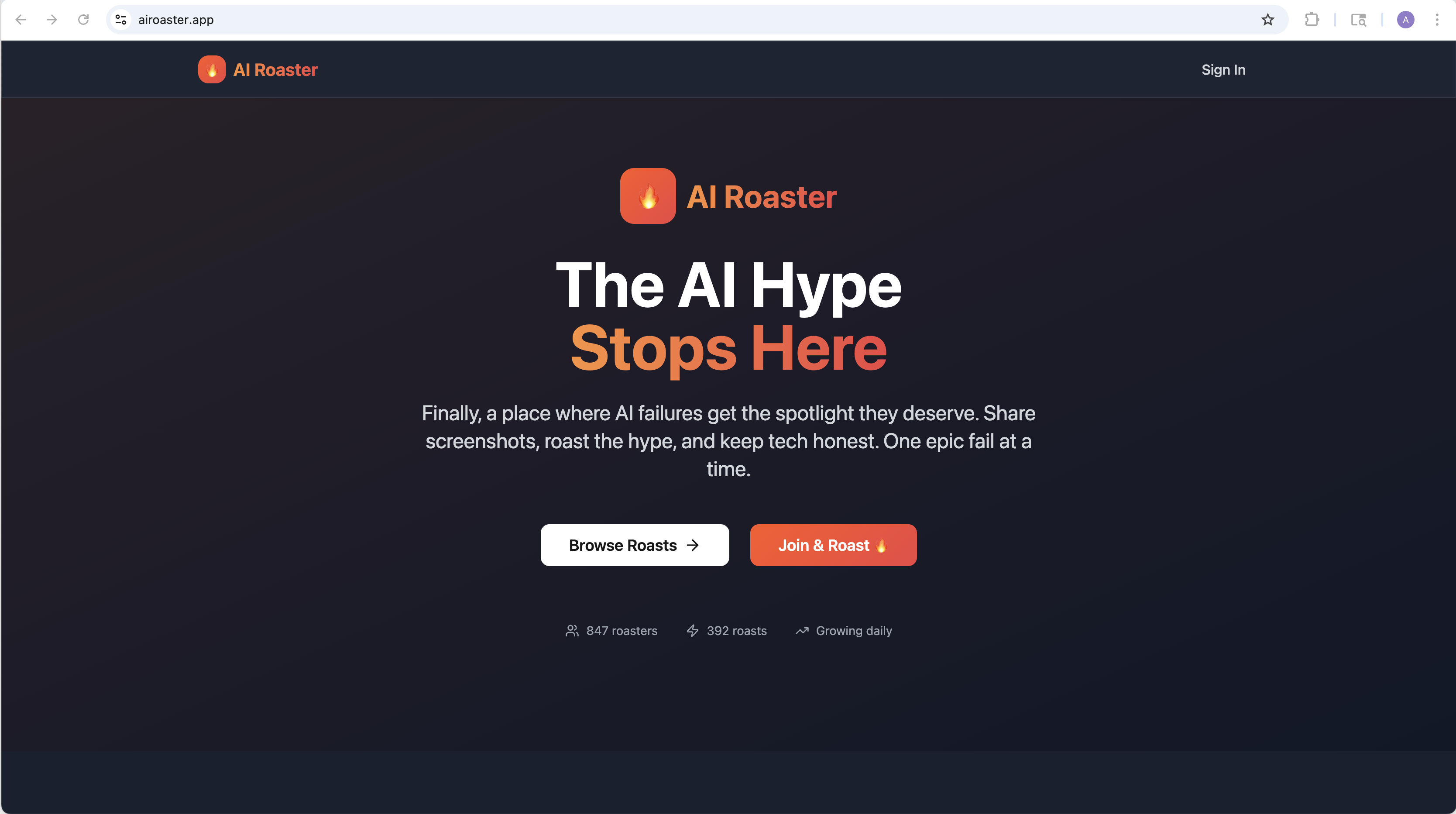 AI Roaster screenshot 1