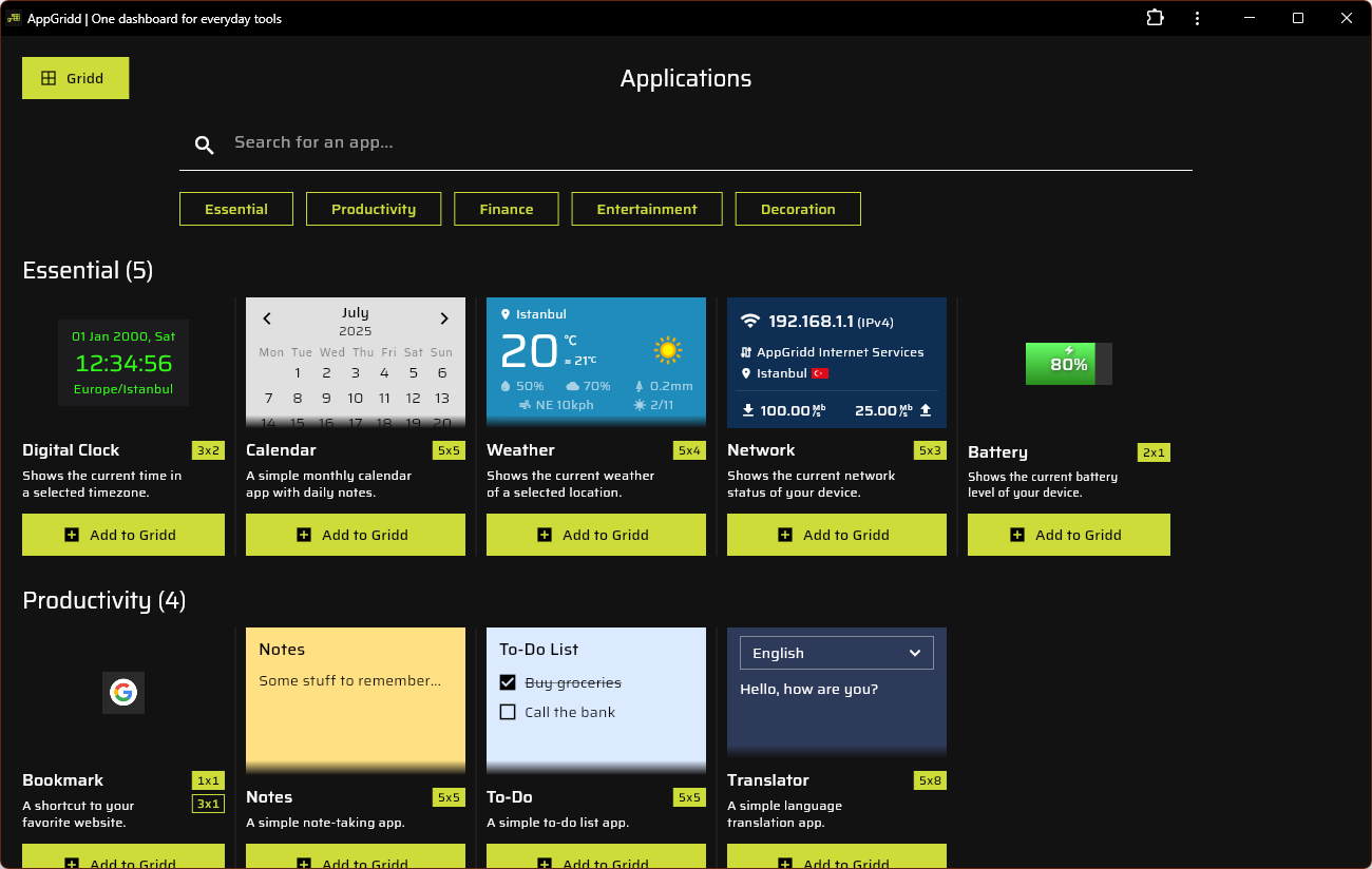 AppGridd screenshot 2
