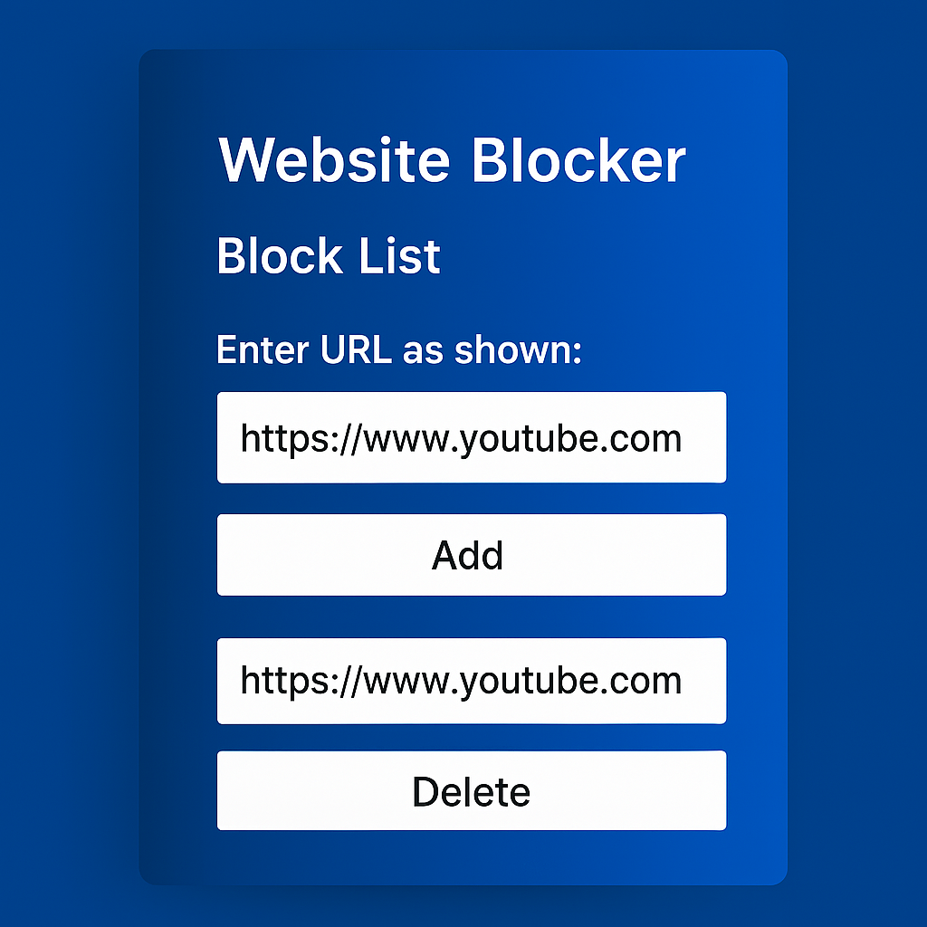 Website-Blocker screenshot 1