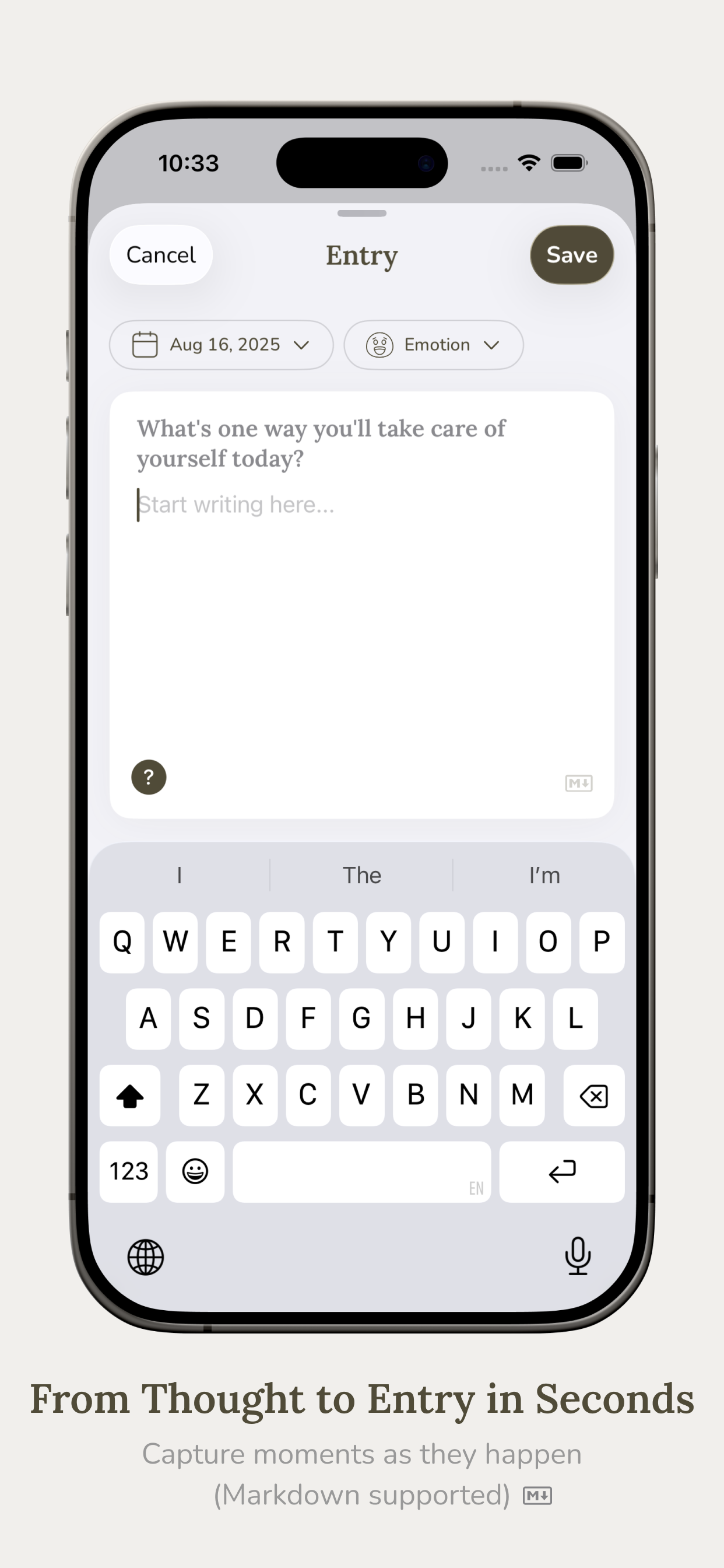 Inkwell: Private Micro Journaling screenshot 2