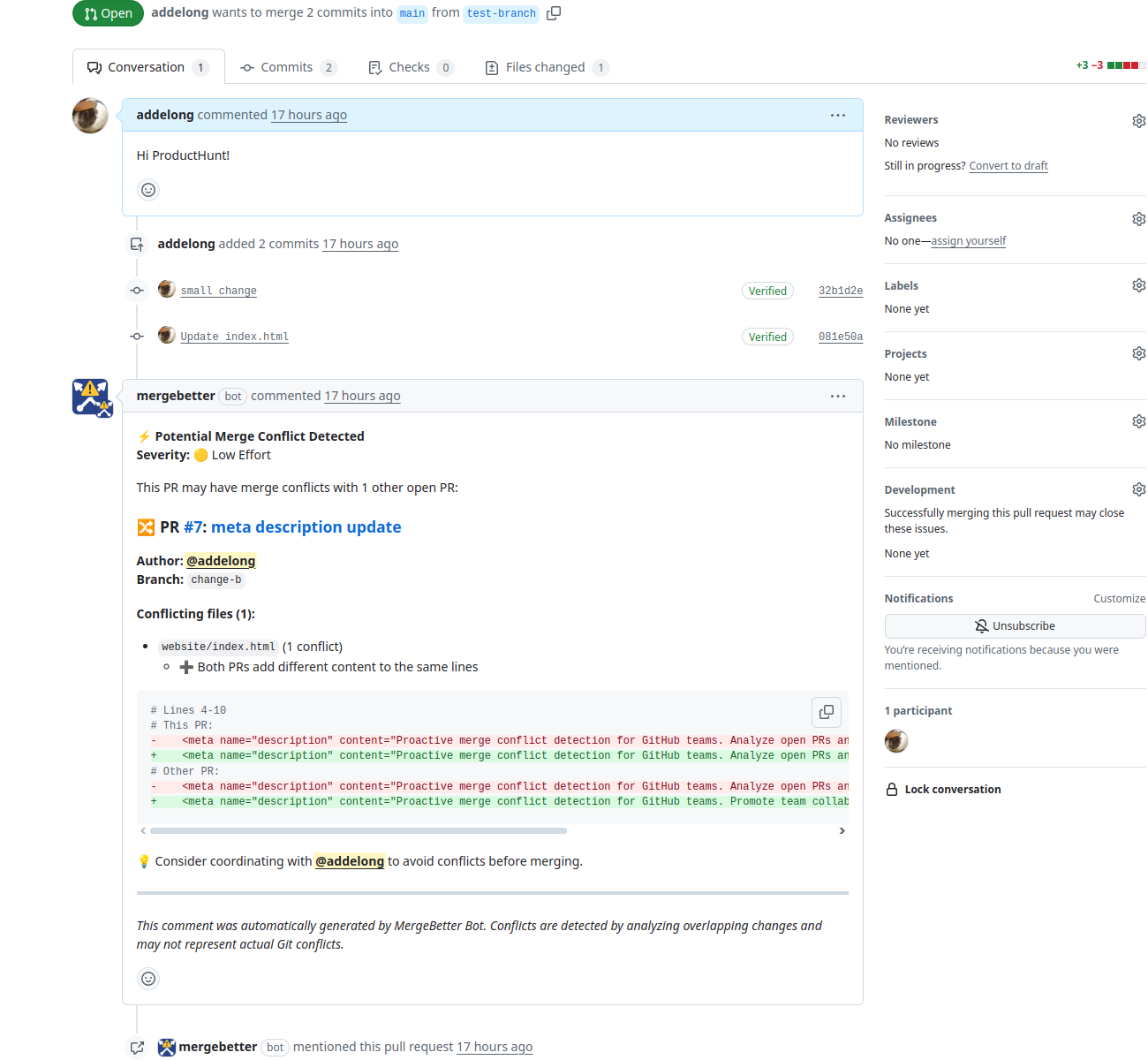 MergeBetter screenshot 1
