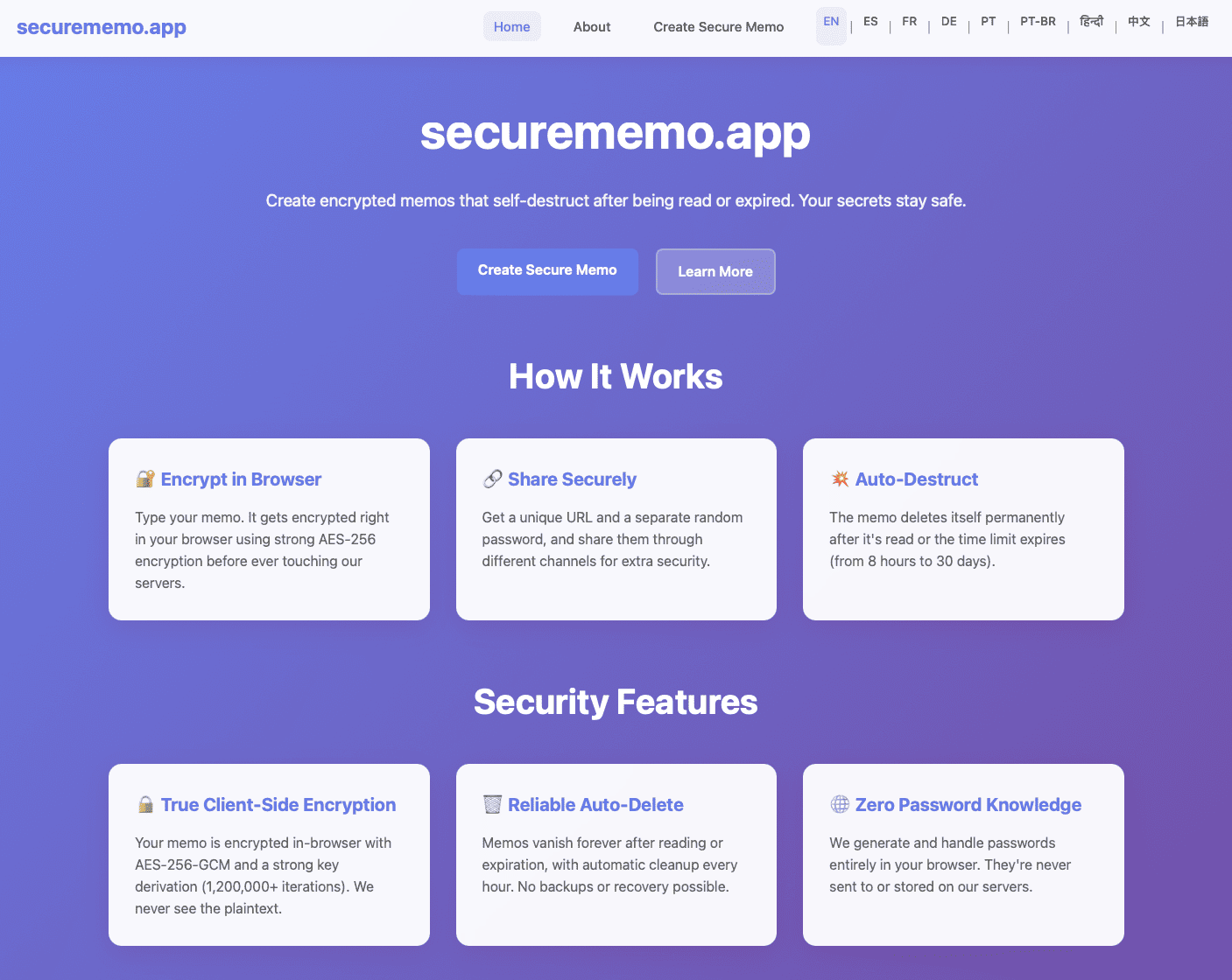 securememo.app screenshot 1