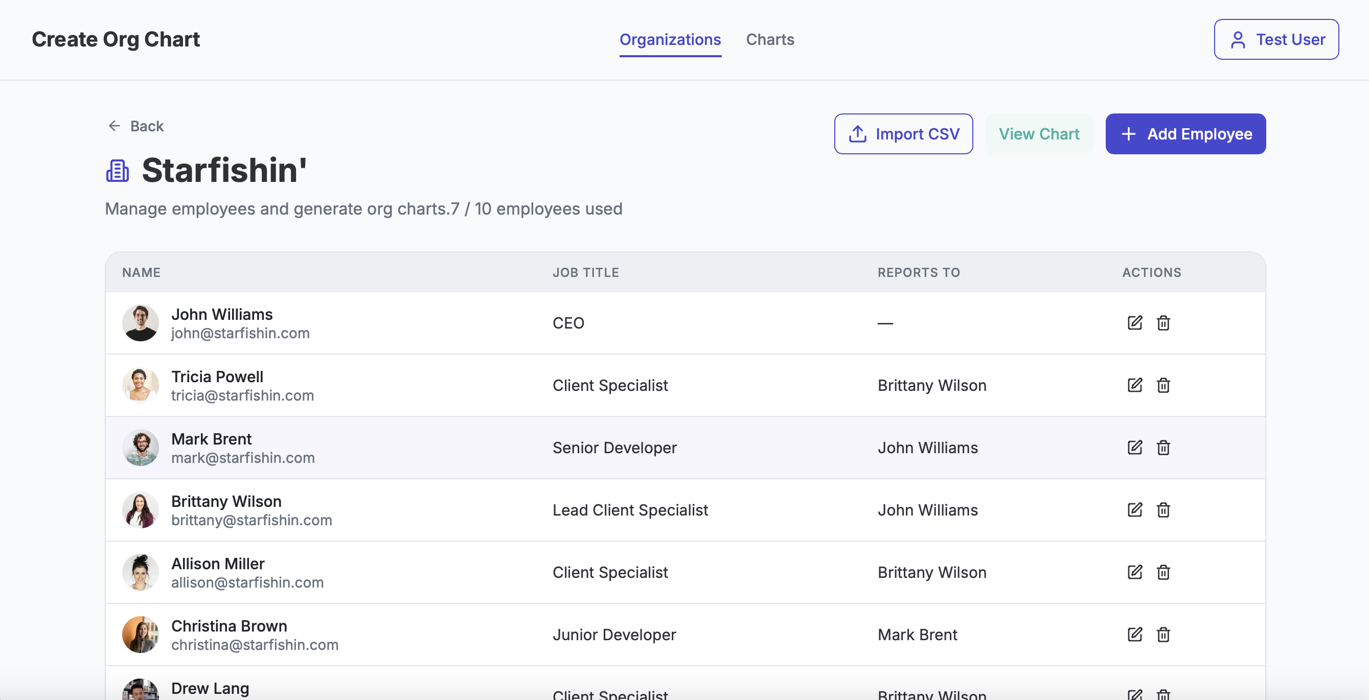 Create Org Chart screenshot 2