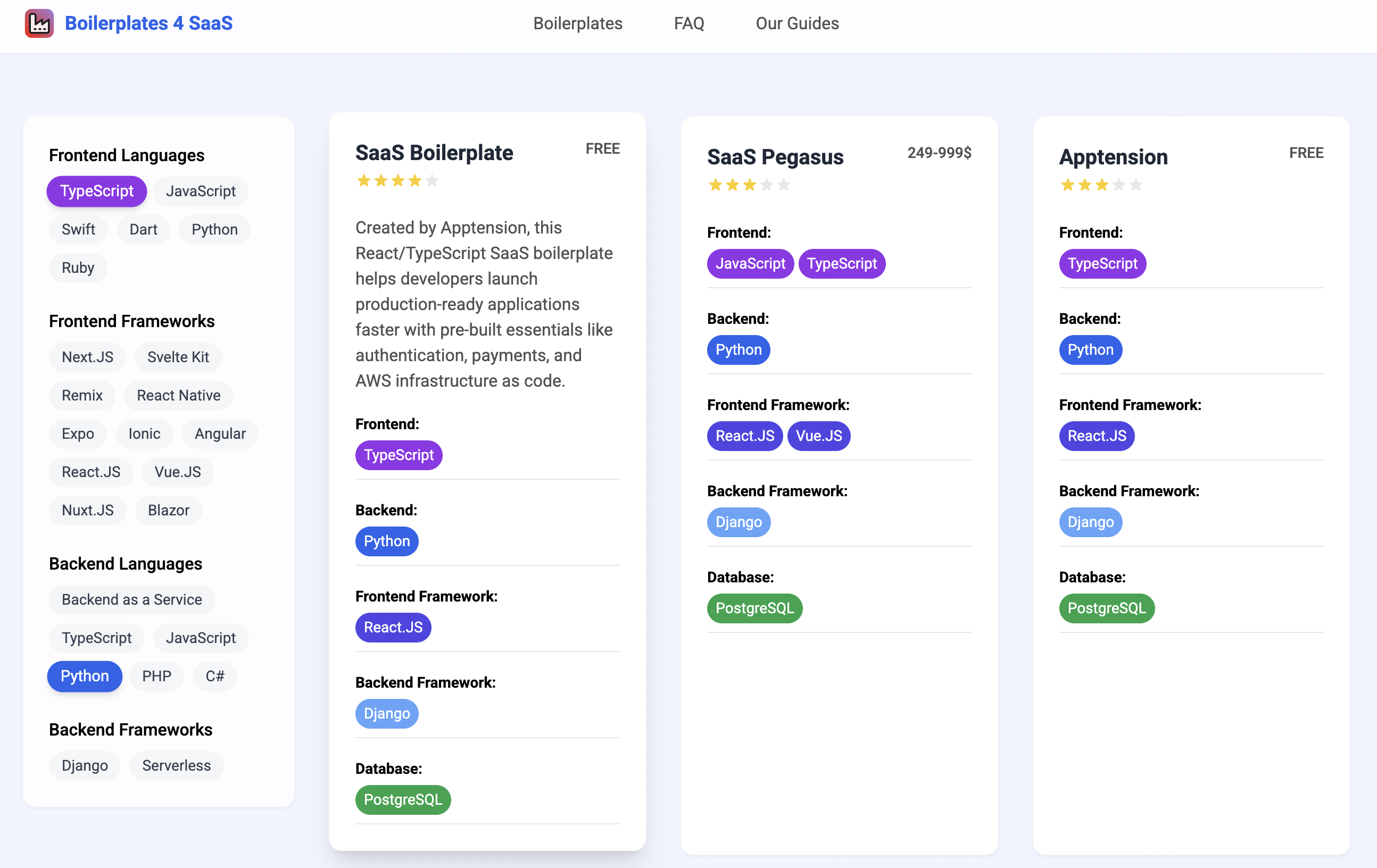 Boilerplates 4 SaaS screenshot 2