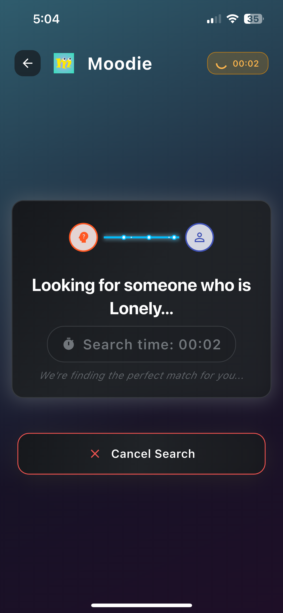 Moodie - 1:1 Anonymous Chat by Mood screenshot 1