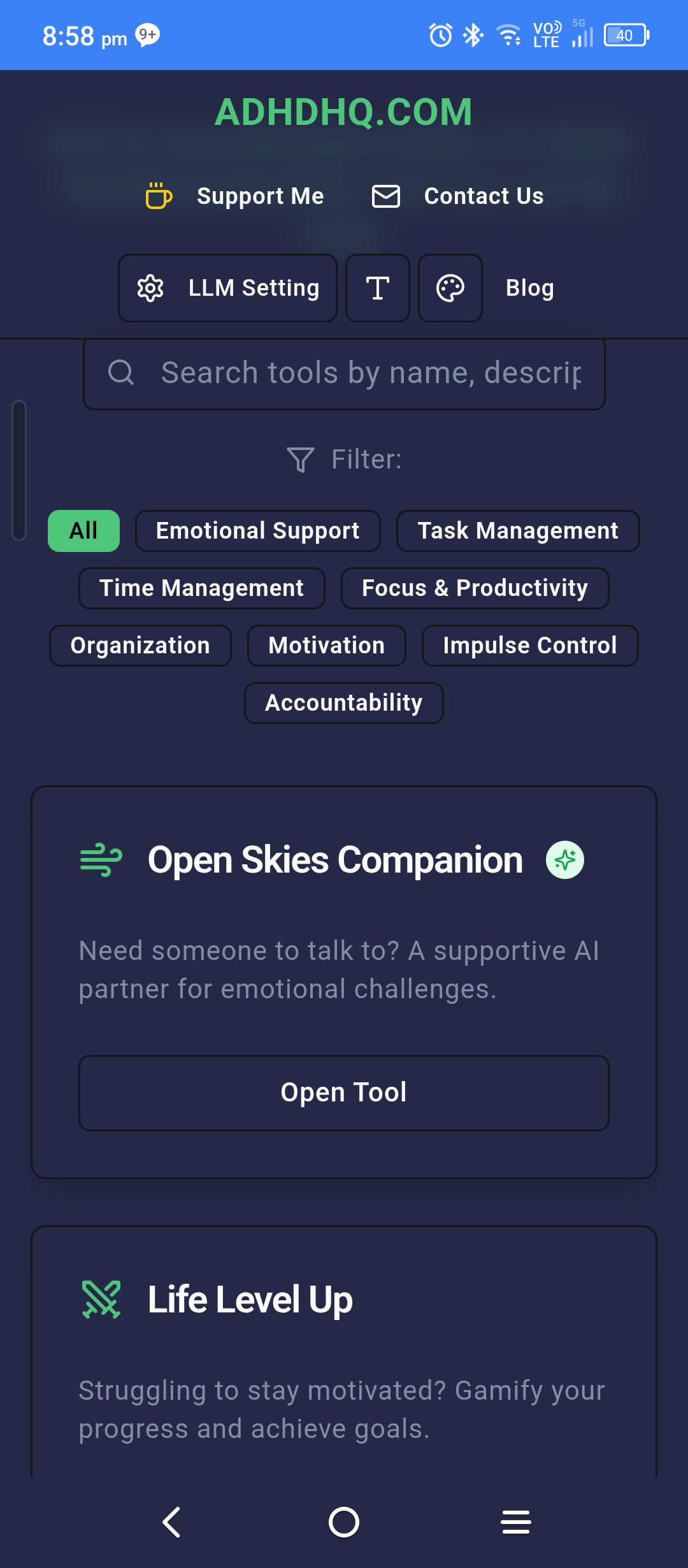 ADHDHQ.com screenshot 1