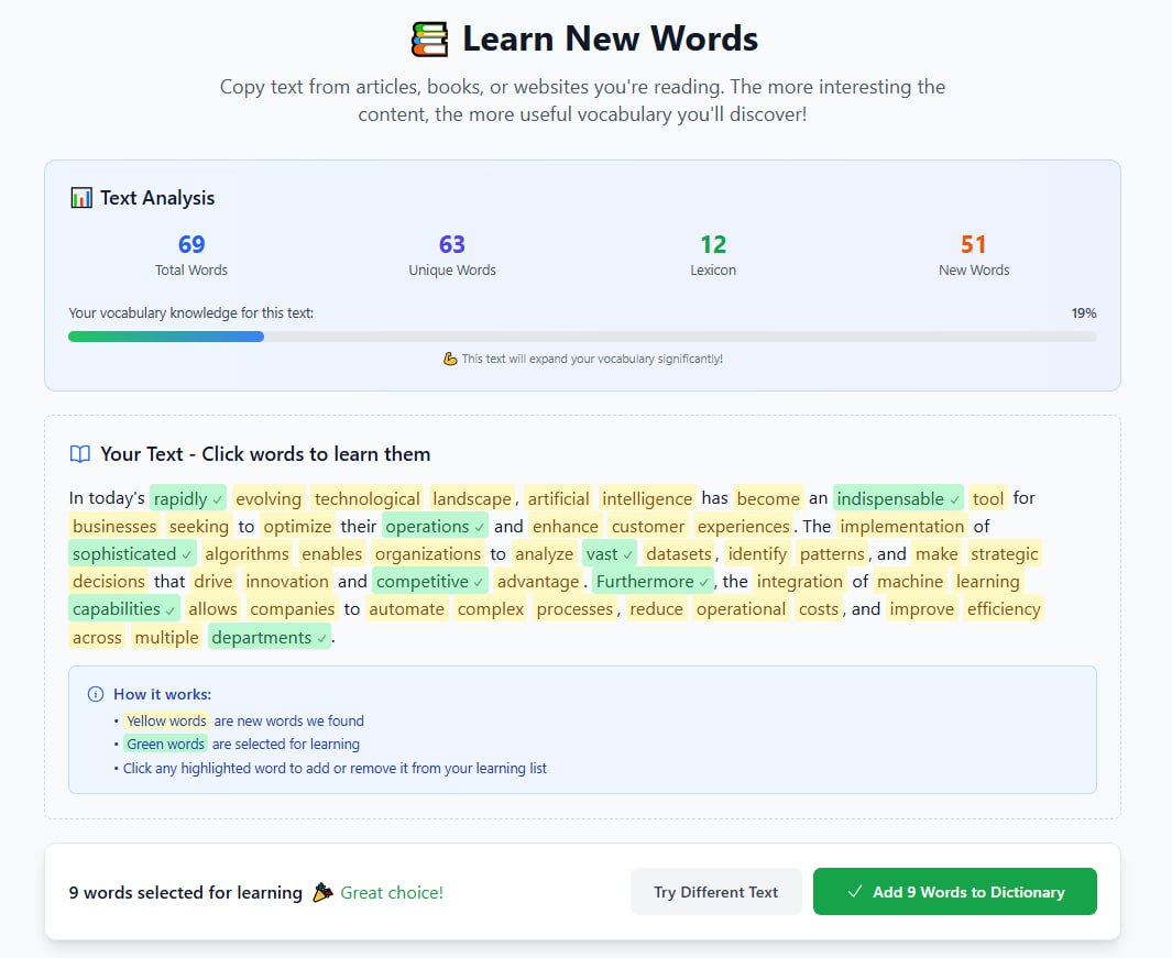 Vocabri screenshot 2