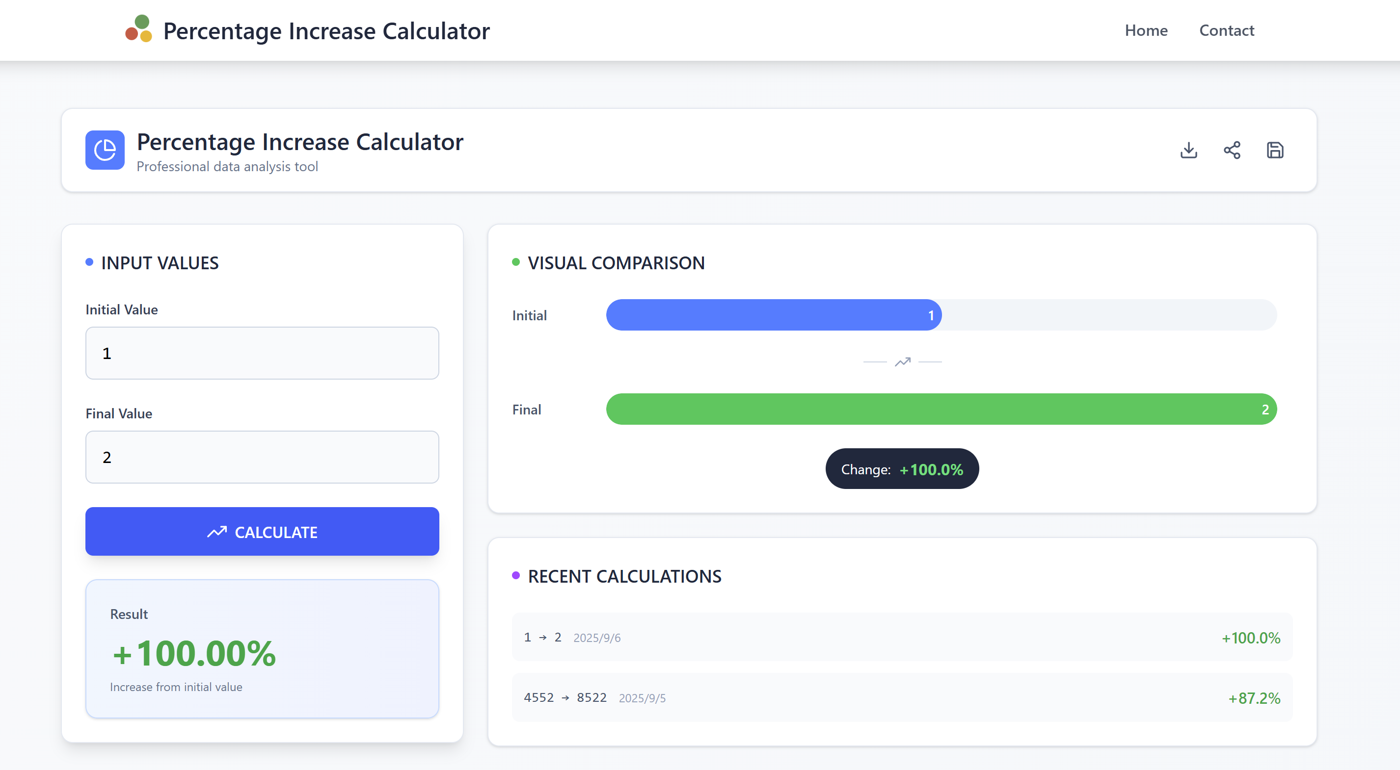 Percentage Increase Calculator screenshot 1