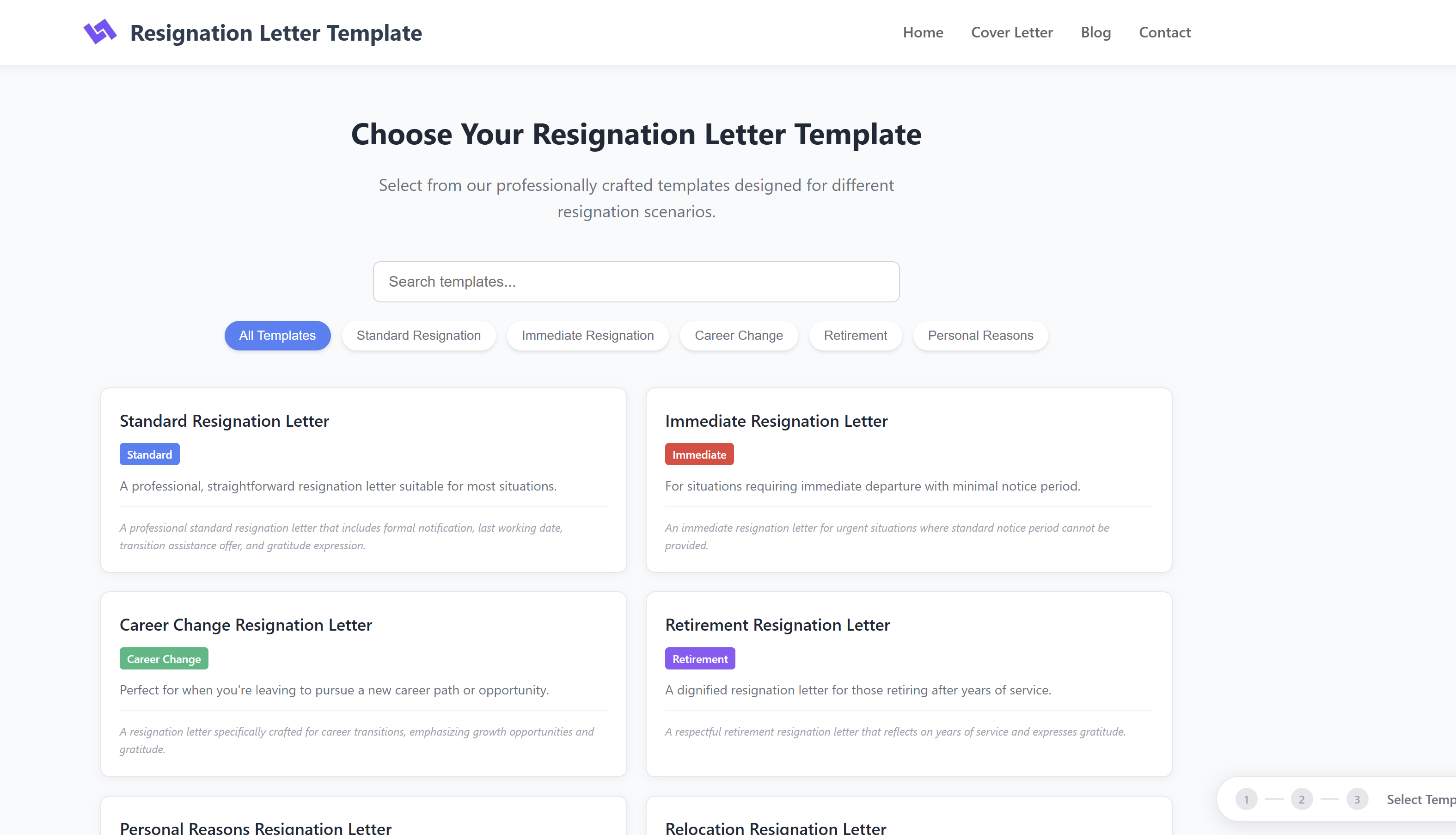 Resignation Letter Template screenshot 1