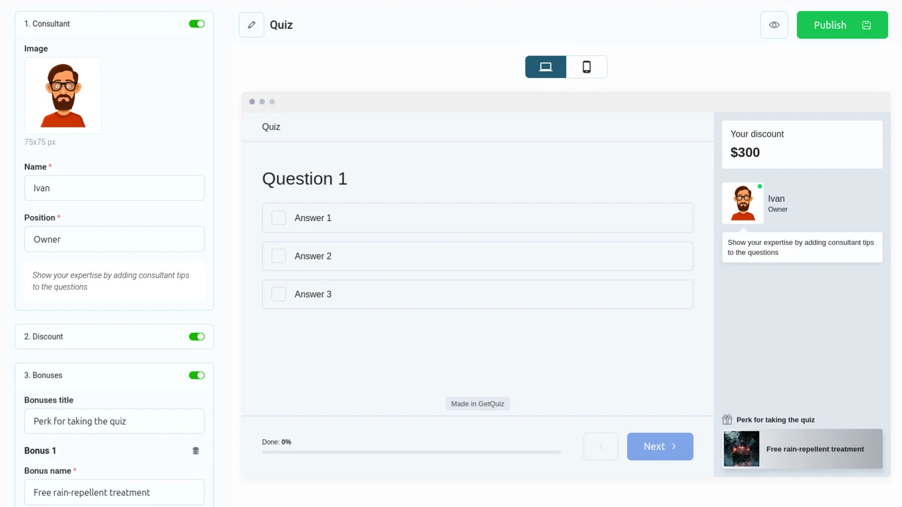 QuizLead screenshot 2