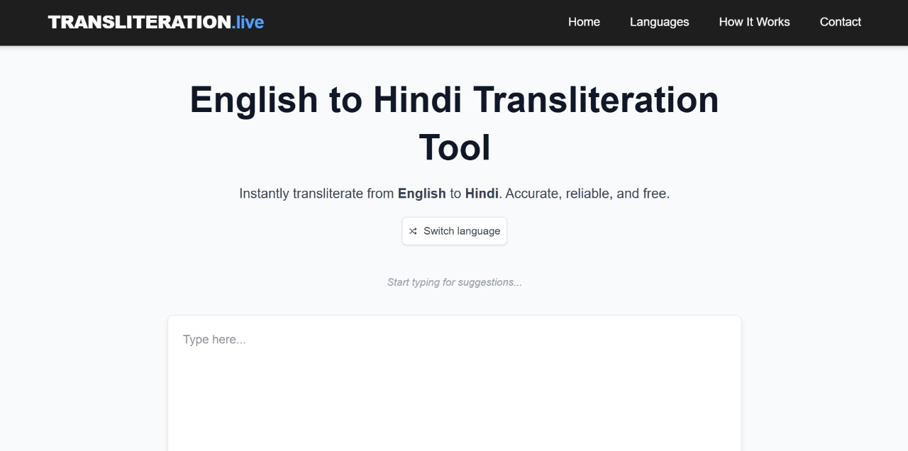 Transliteration.live screenshot 1