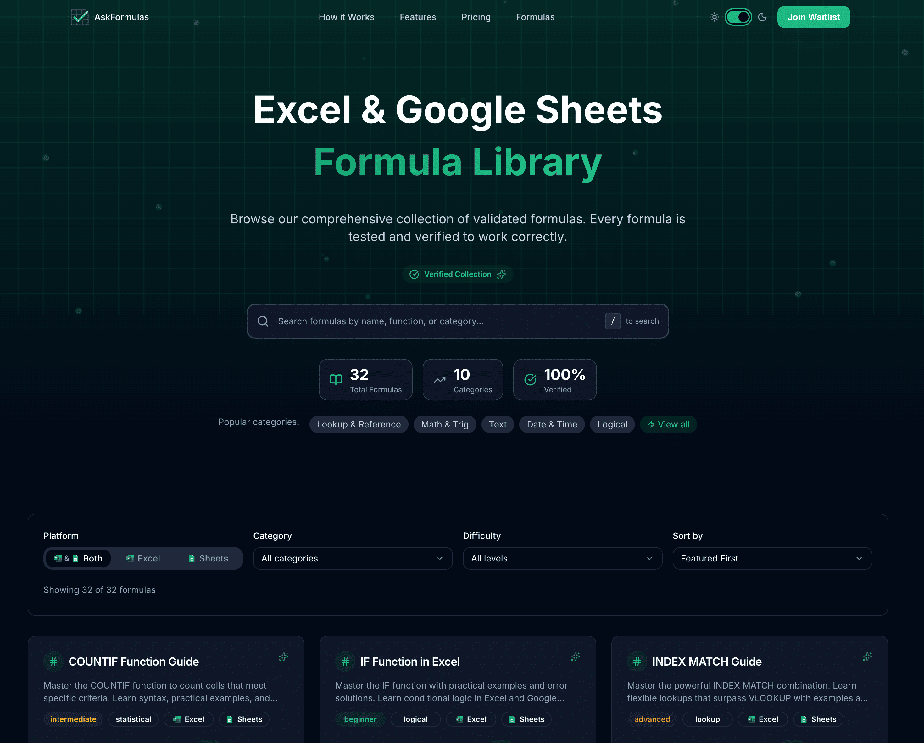 AskFormulas screenshot 2