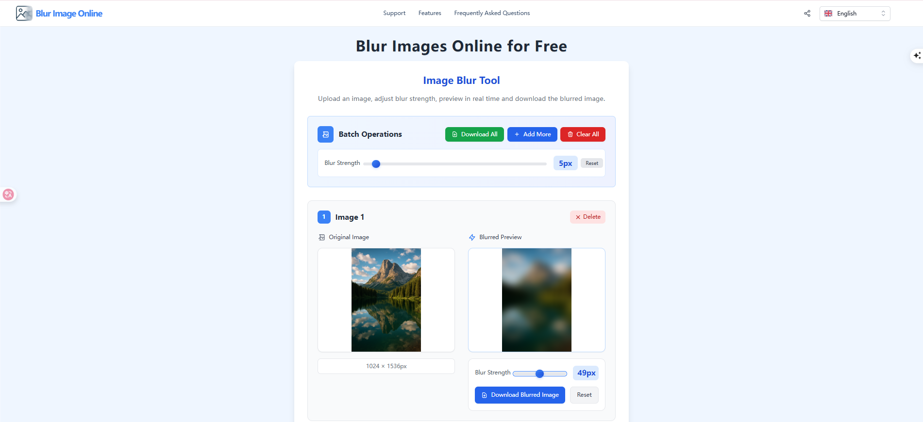 Blur Image Online screenshot 1