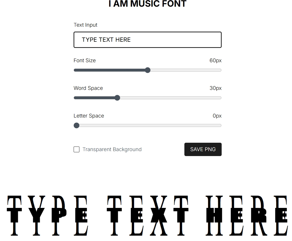 I AM MUSIC FONT screenshot 1