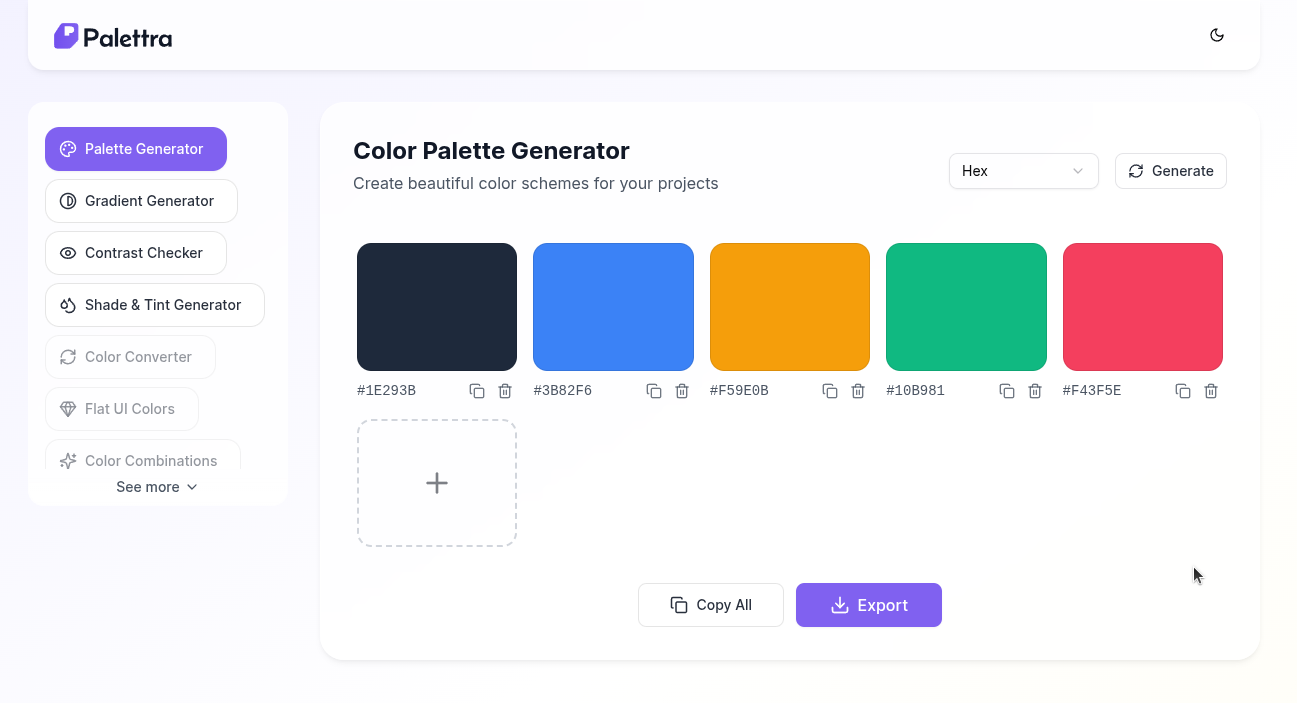 Palettra screenshot 1