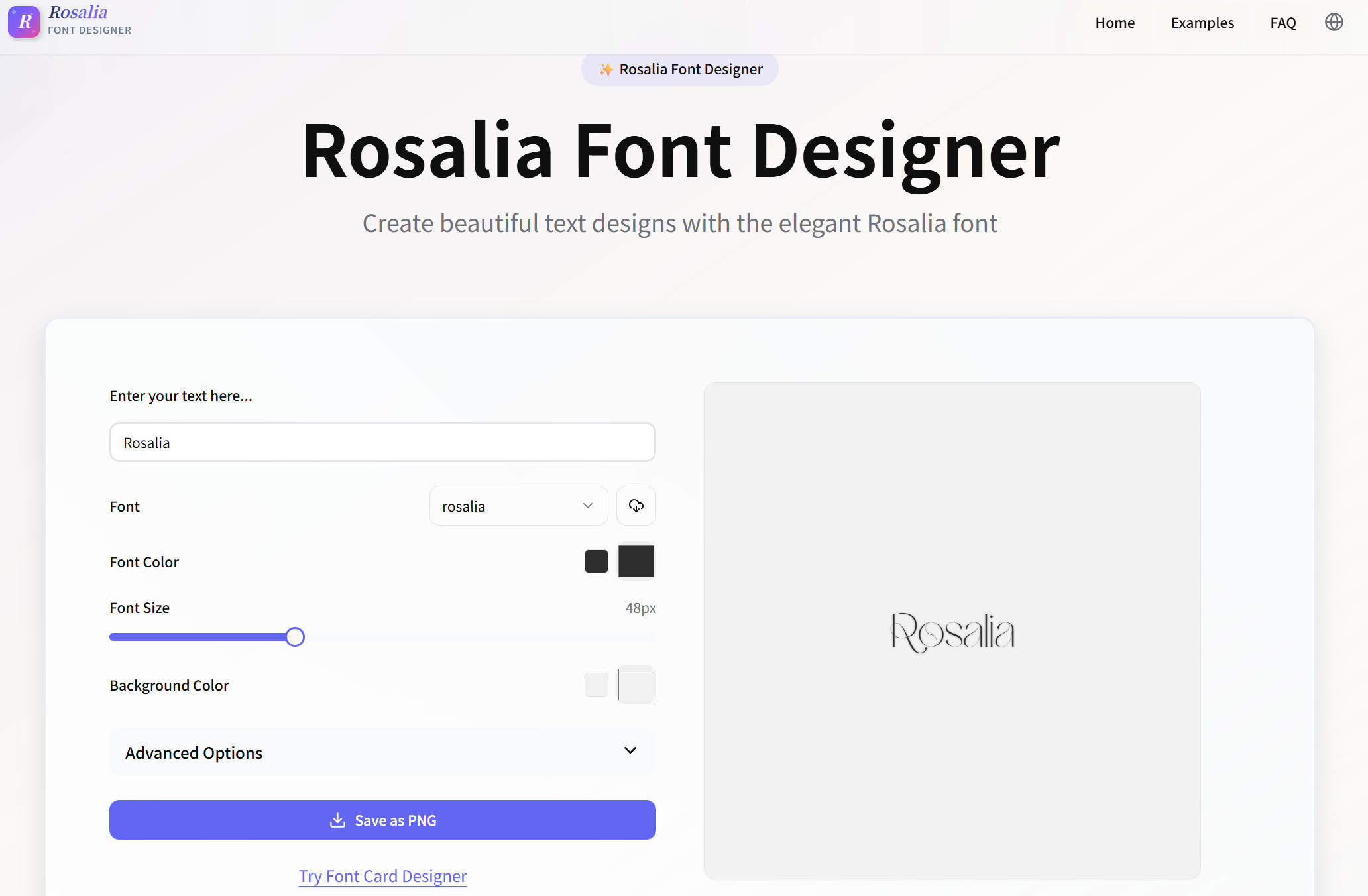 Rosalia Font Generator screenshot 1