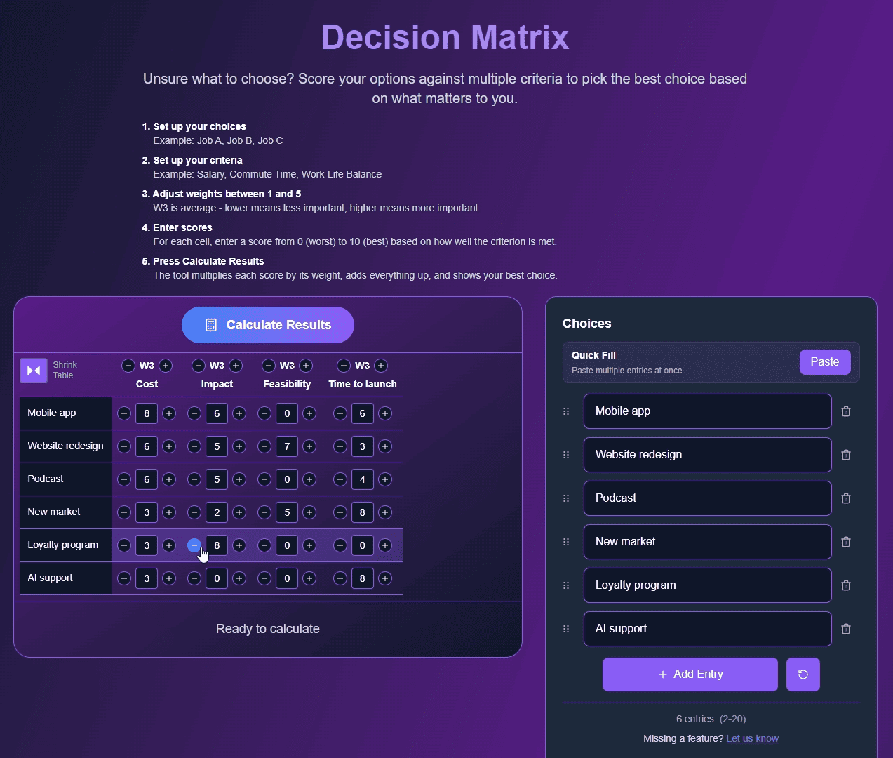 JiffyChoice screenshot 2