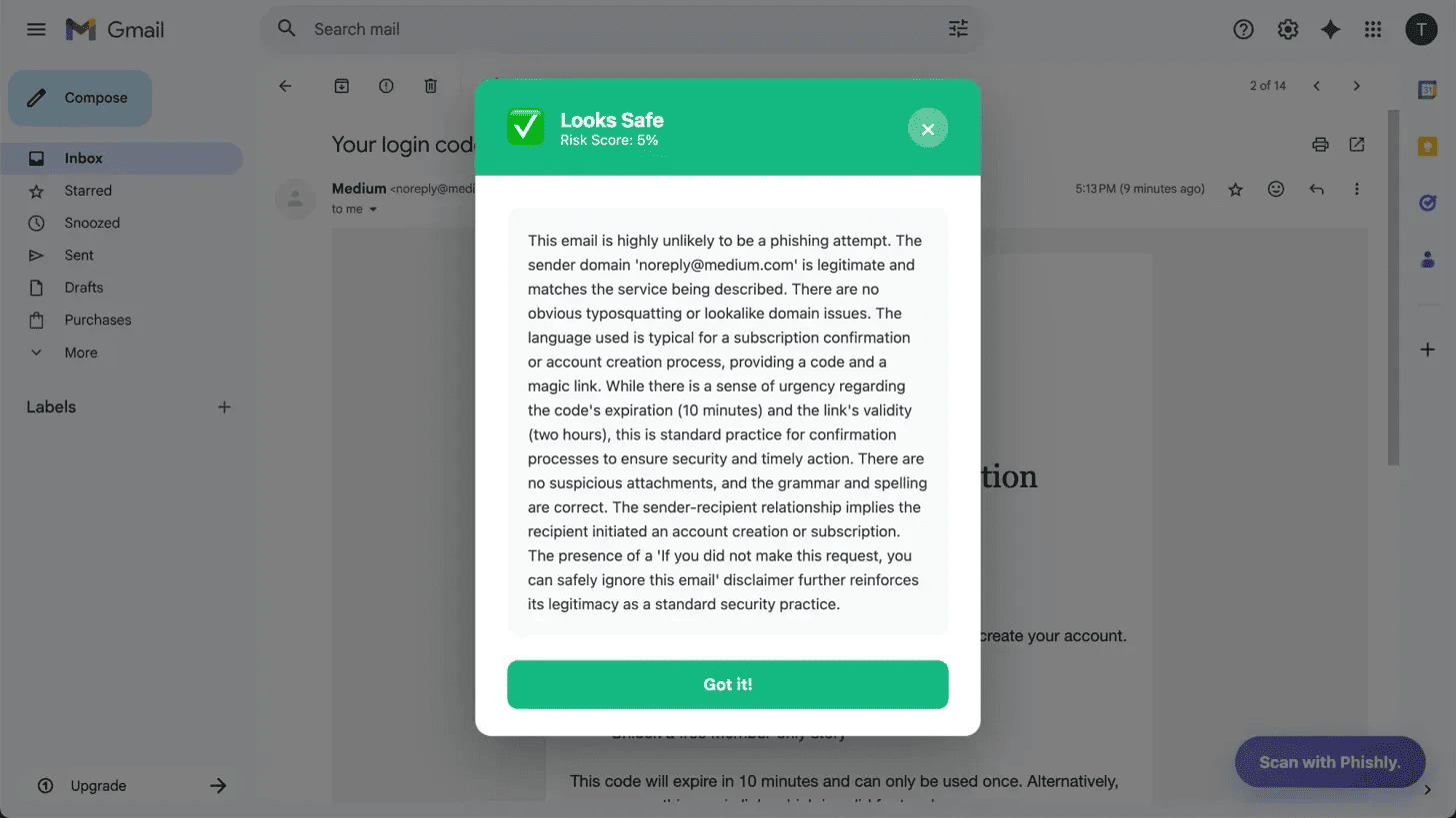 Phishly screenshot 2