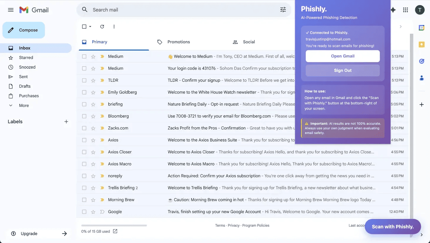 Phishly screenshot 3