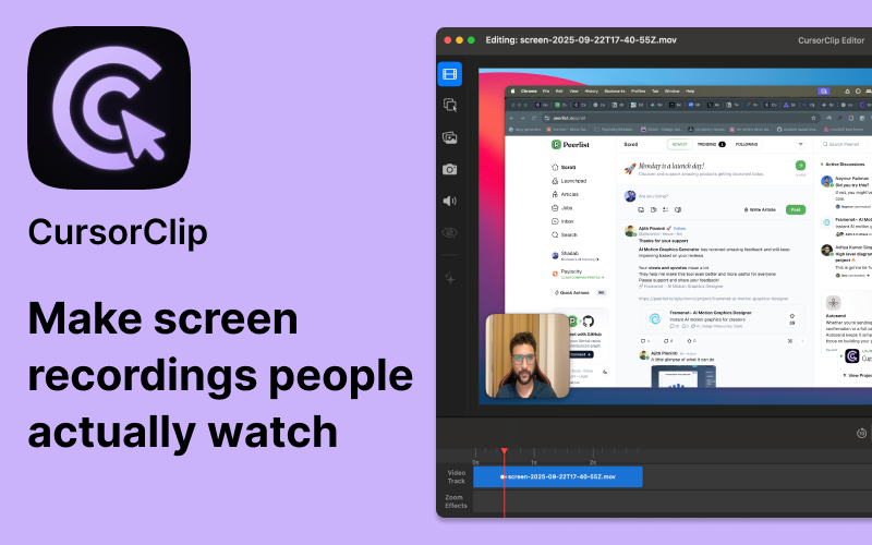 CursorClip: Screen Recorder Mac App logo