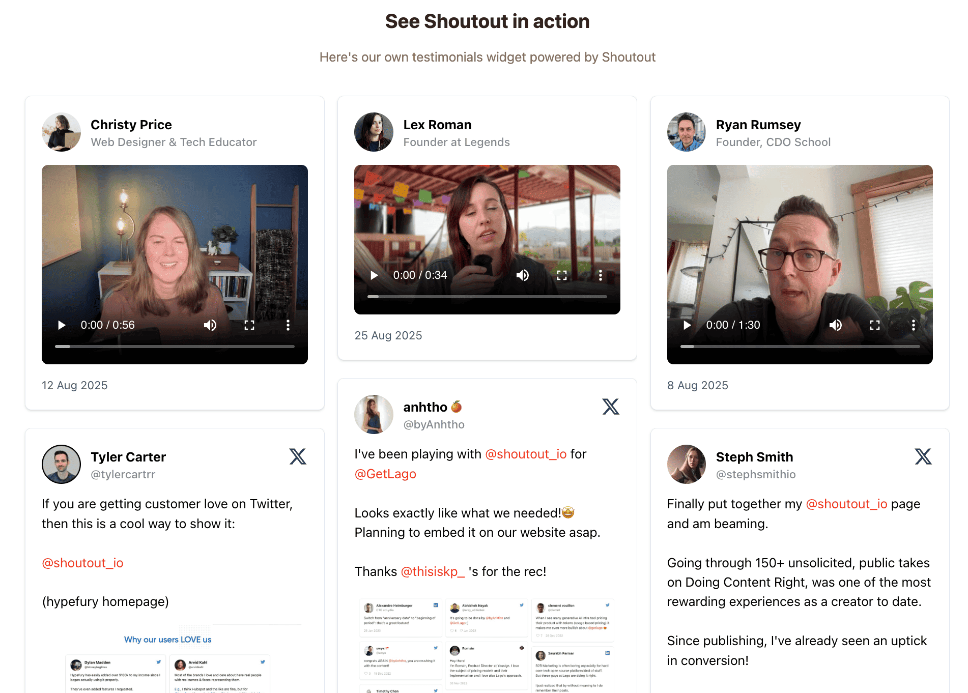 Shoutout screenshot 1