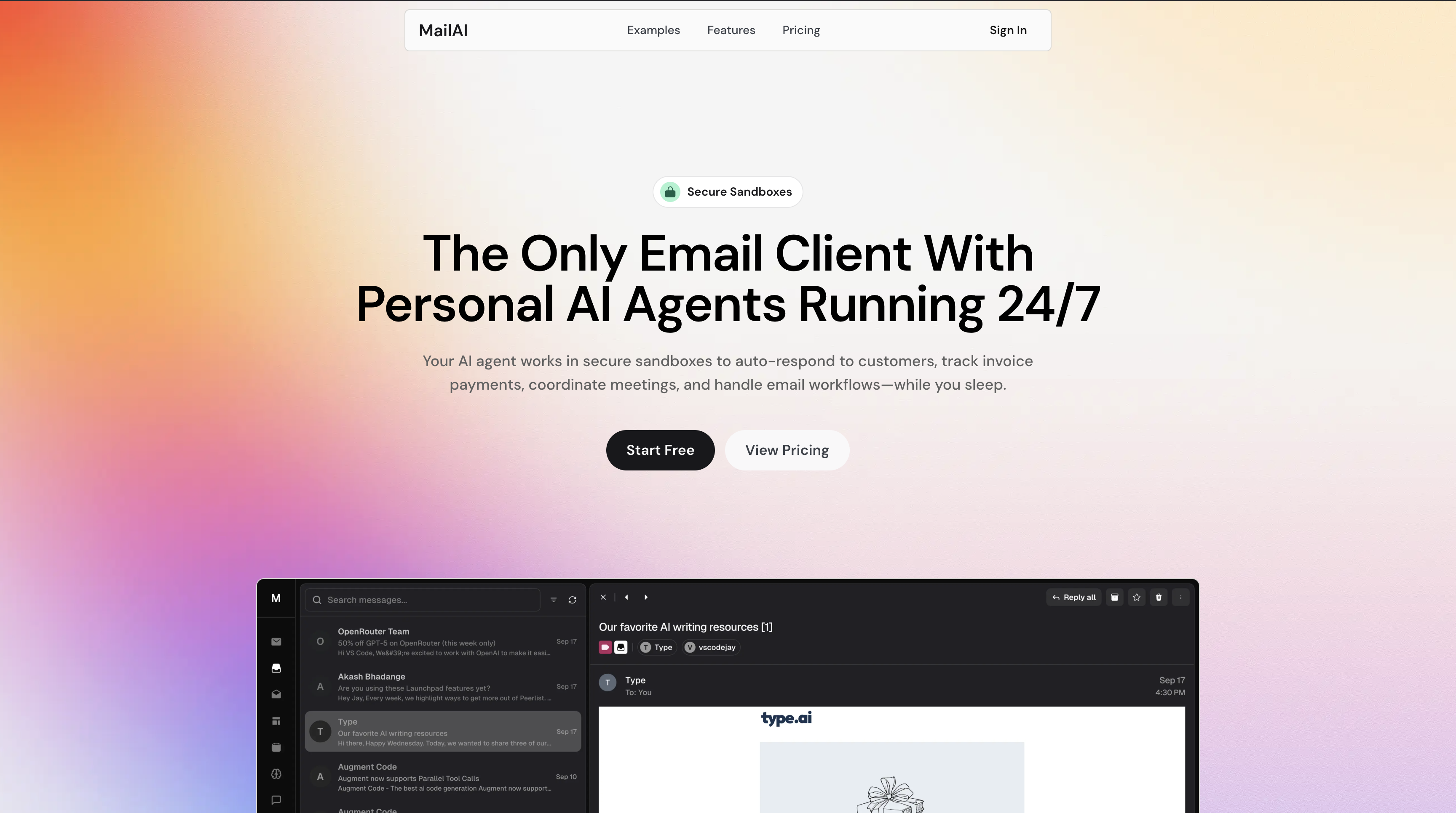 MAIL AI screenshot 1