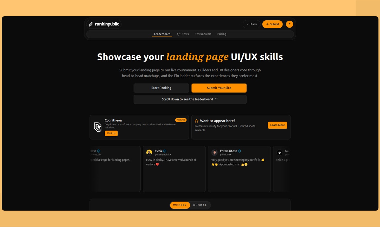 RankInPublic screenshot 1