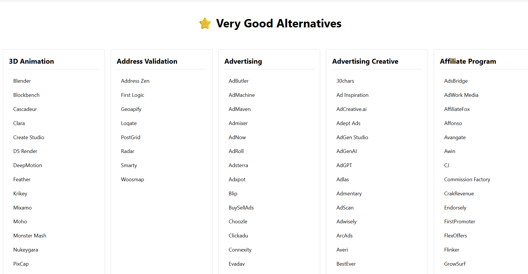 Very good Alternative screenshot 1