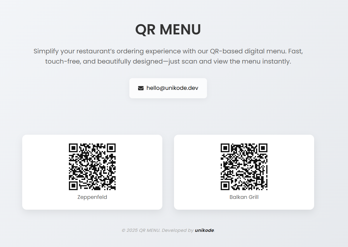 QRMENU - Restaurant Digital Menu screenshot 1