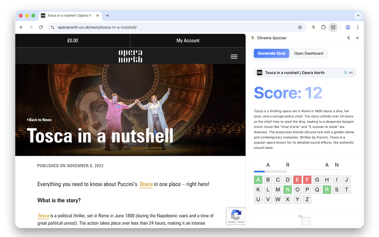Chrome Quizzer screenshot 1