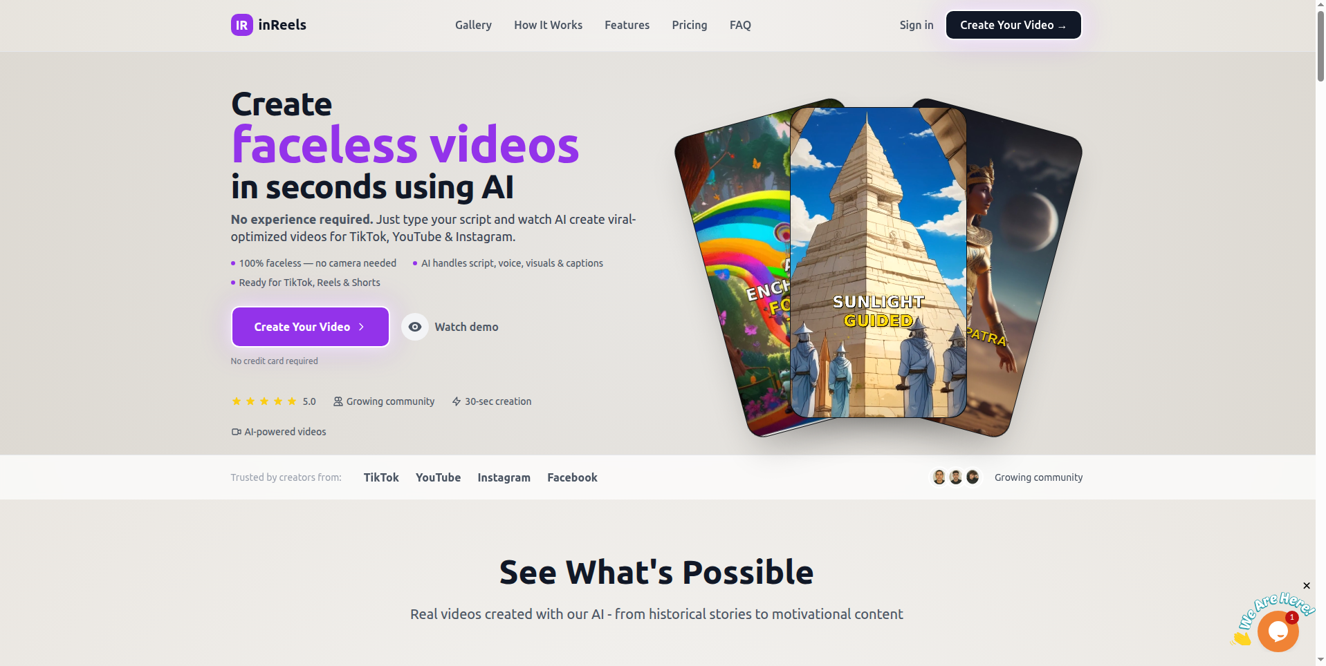 inReels AI screenshot 1