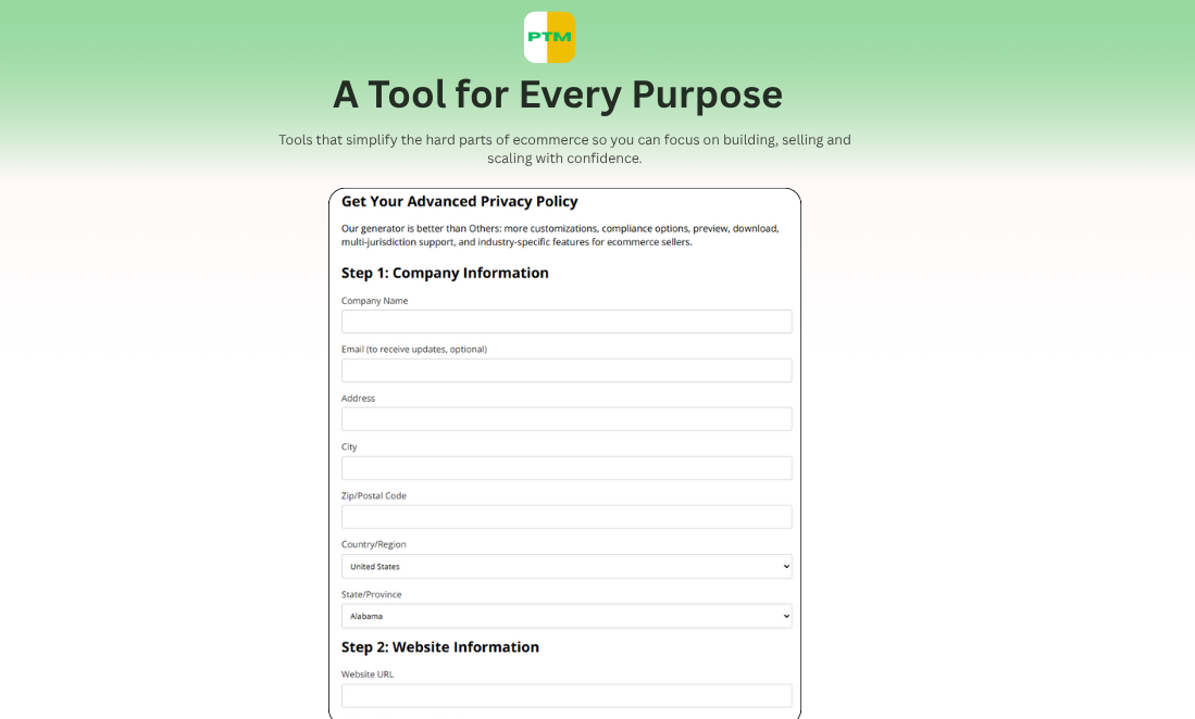 E-commerce Toolsuite screenshot 2