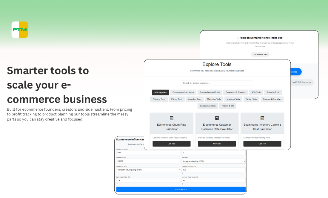 E-commerce Toolsuite screenshot 1